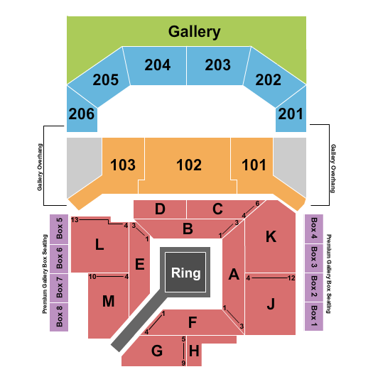 The Chelsea - The Cosmopolitan of Las Vegas Seating Chart: Boxing 5
