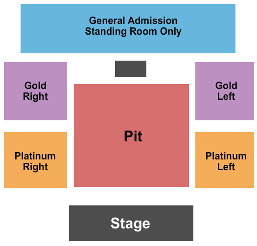 The Chiefs Event Center at Shoshone-Bannock Casino Seating Chart: Endstage GA Pit