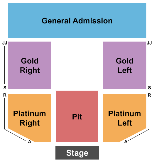 The Chiefs Event Center at Shoshone-Bannock Casino Seating Chart: Endstage GA Pit 2