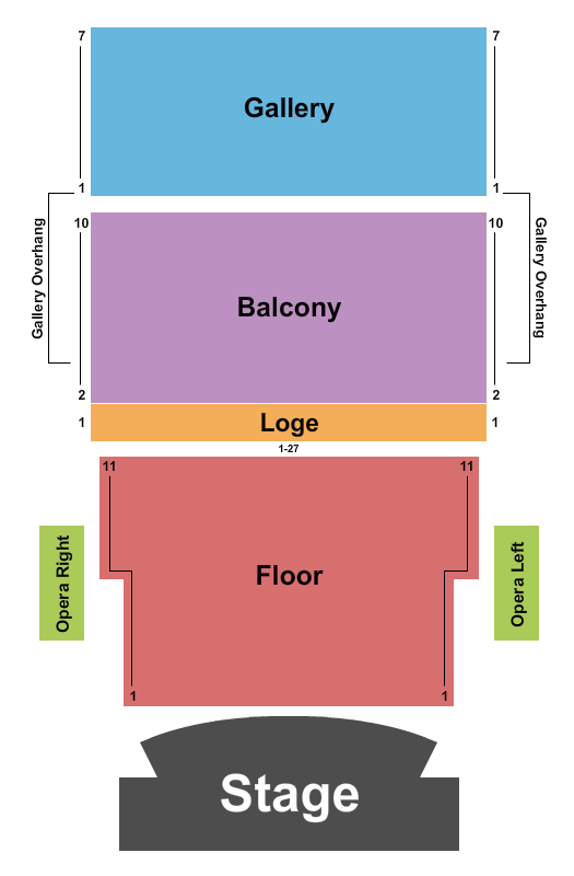 The Civic Theatre Seating Chart: Endstage 3