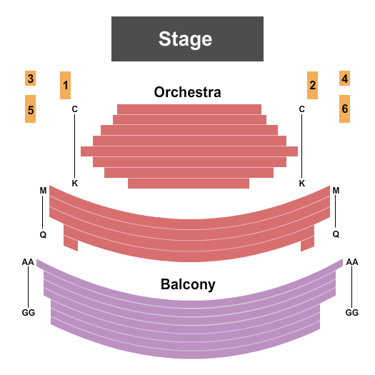 The Clarice Smith Performing Arts Center - Kay Theatre Seating Chart: End Stage
