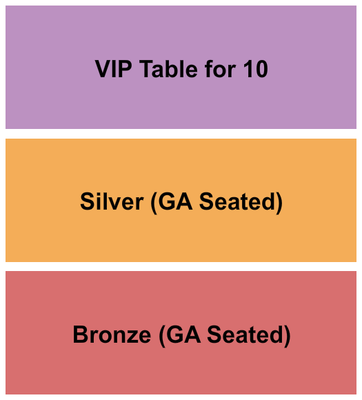 The Clubhouse Hamptons Seating Chart: Bronze/Silver/Table