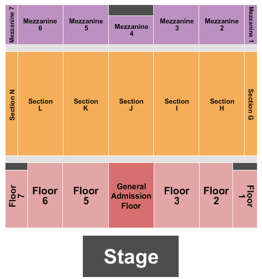 The Colosseum At Caesars Windsor Seating Chart: Endstage - RSV & GA Floor