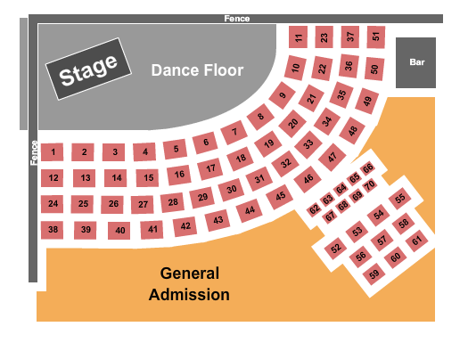 The Copper Door Seating Chart: Endstage