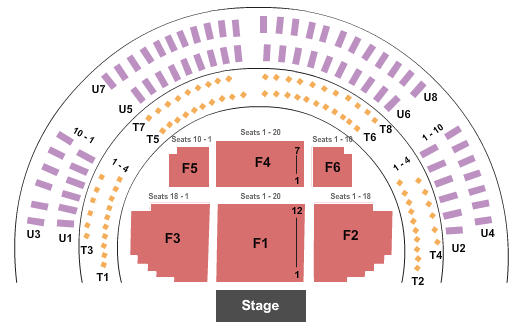 The Cotillion Seating Chart: End Stage