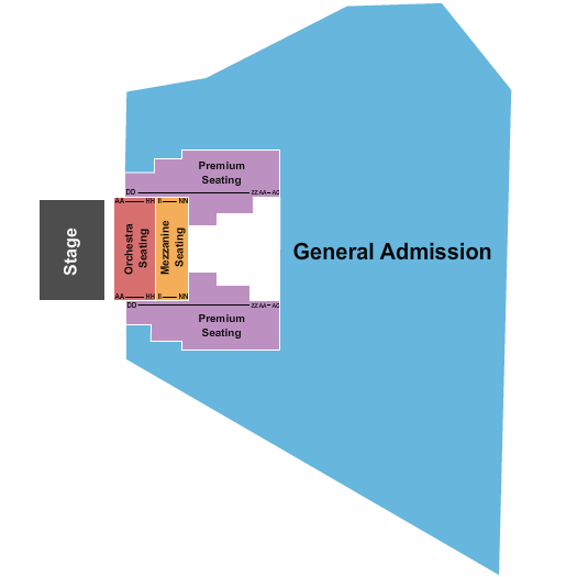 The Cove at the Hangar Entertainment Center Seating Chart: Moon Festival