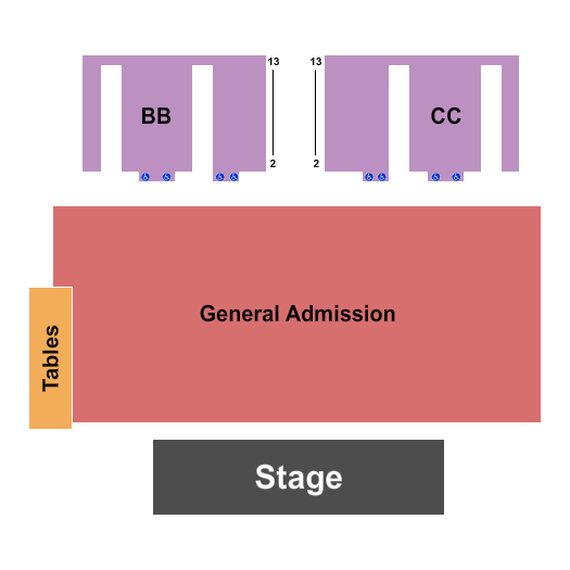 The Criterion - Oklahoma City Seating Chart: Endstage GA Floor/Tables 2
