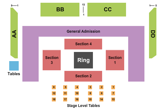 The Criterion - Oklahoma City Seating Chart: Wrestling - MicroMania