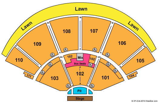 The Cynthia Woods Mitchell Pavilion Seating Chart