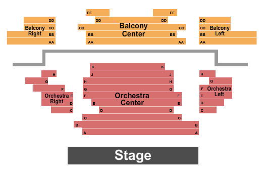 The D'Youville Kavinoky Theatre Seating Chart: Endstage