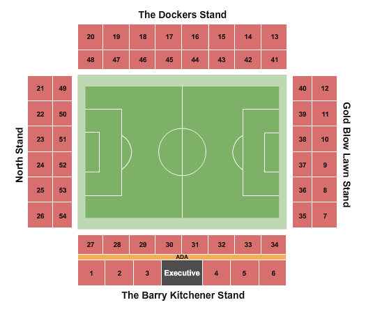 The Den - Bermondsey Seating Chart: Soccer - Static