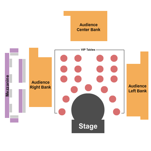 The Den Theatre Seating Chart: Endstage w/ VIP Tables