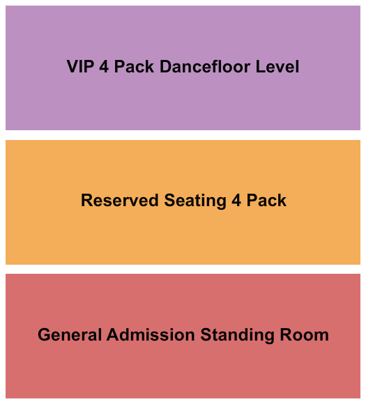 The Dirty Bourbon Dance Hall & Saloon Seating Chart: GA/Reserved/VIP