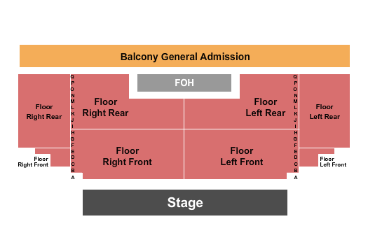 The District Seating Chart: Endstage GA Balcony
