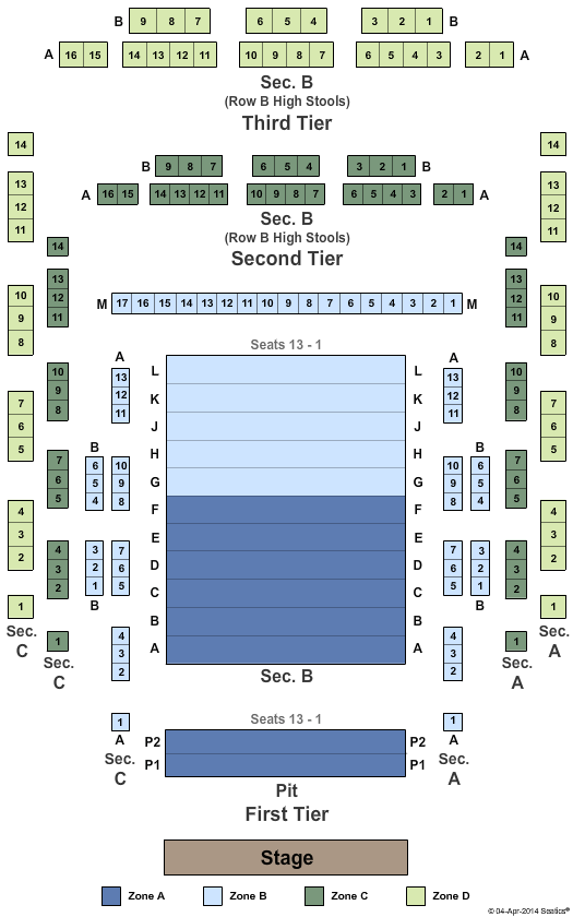 The Dolores Winningstad Theatre Seating Chart