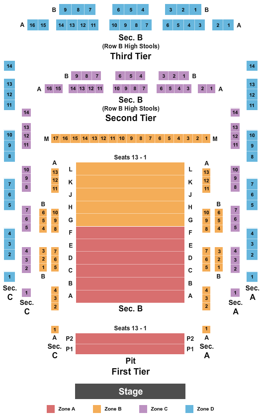 The Dolores Winningstad Theatre Seating Chart