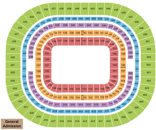 The Dome at America's Center Seating Chart: Bands Of America