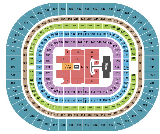 The Dome at America's Center Seating Chart: Pink