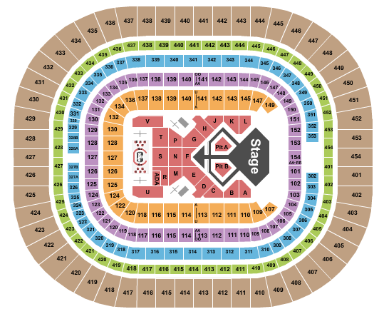 The Dome at America's Center Seating Chart: Usher