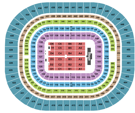 The Dome at America's Center Seating Chart: Endstage