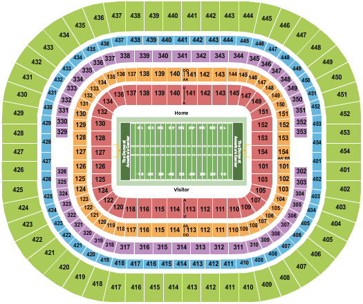 The Dome at America's Center Seating Chart: Football