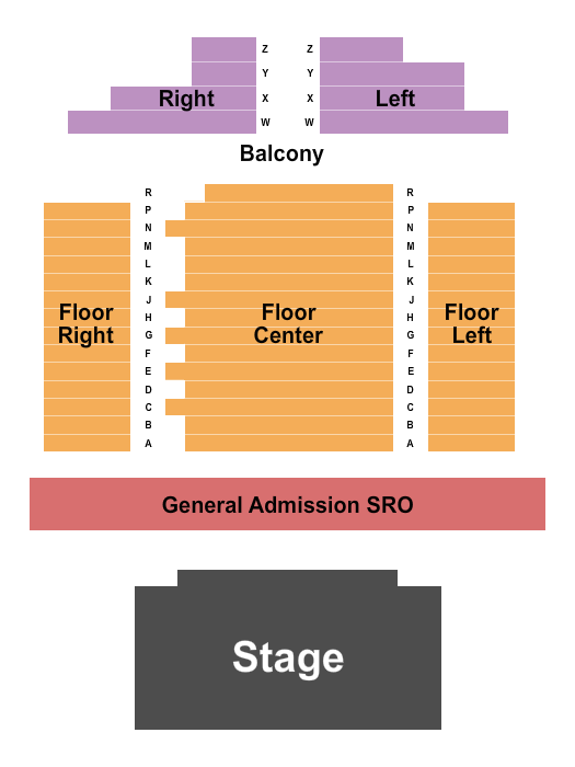 The Dunkin Theatre Seating Chart: Endstage