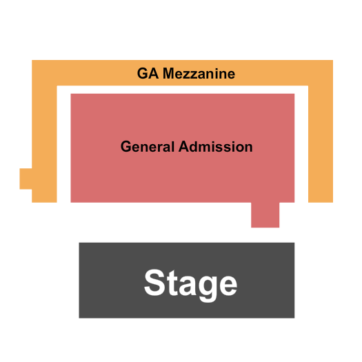 The Eastern - GA Seating Chart: Endstage GA Flr & GA Mezz