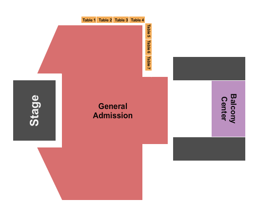 The Echo Lounge and Music Hall Seating Chart: GA Floor & Tables