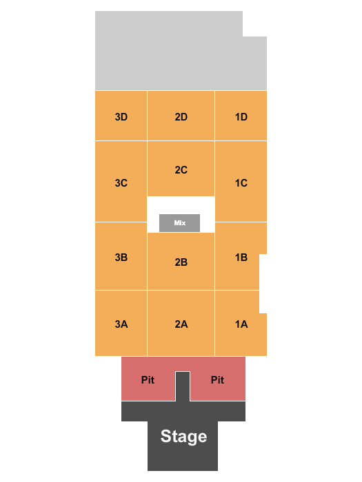 The Exhibition Hall at French Lick Springs Resort & Casino Seating Chart: Endstage Pit