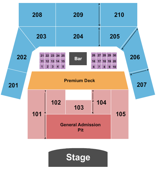 The Factory - Chesterfield Seating Chart: Endstage Pit