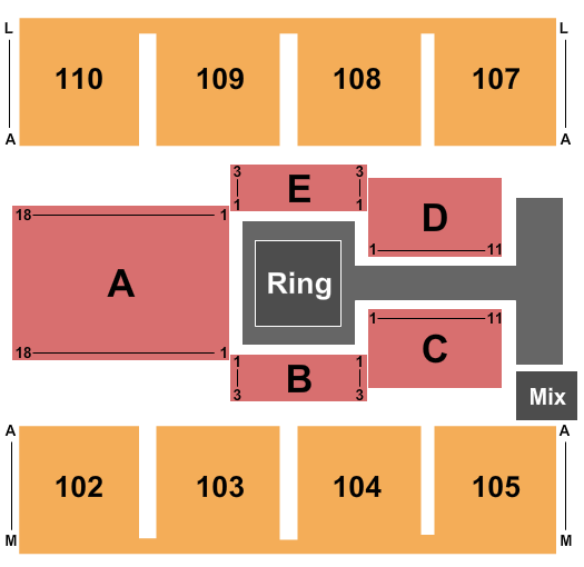 Novant Health Fieldhouse At Greensboro Complex Seating Chart: WWE 2