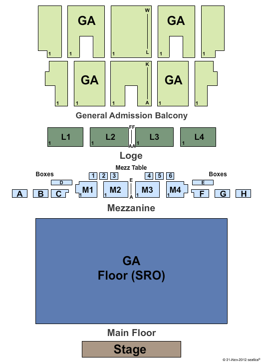 The Fillmore Seating Chart