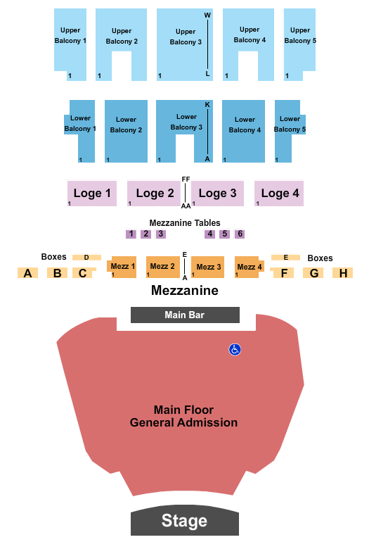 The Fillmore - Detroit Seating Chart: Endstage GA 2