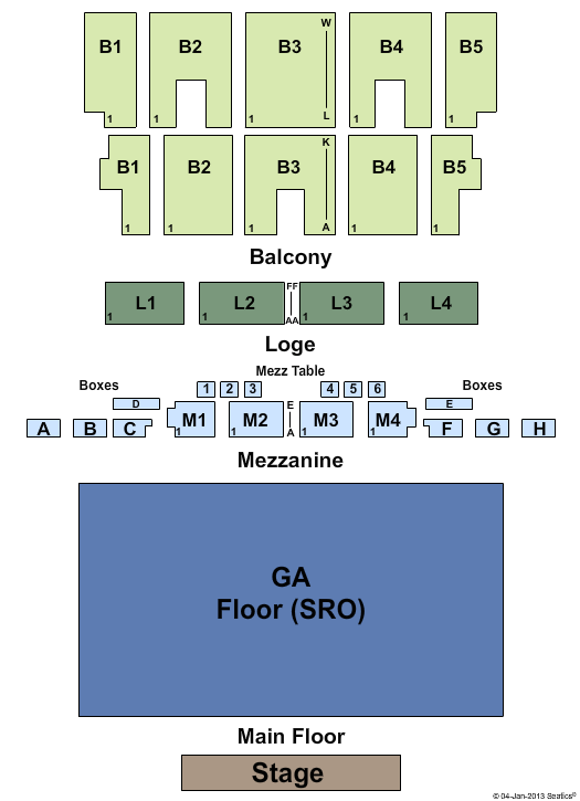 The Fillmore Seating Chart