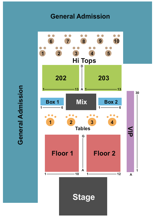 The Fillmore - Charlotte Seating Chart: End Stage