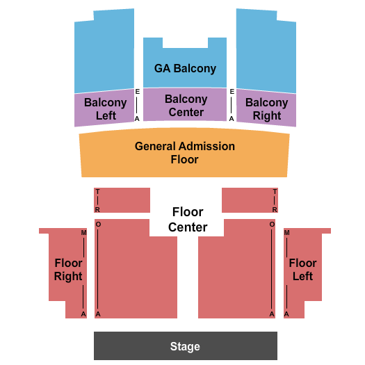The Fonda Theatre Seating Chart: Endstage 3