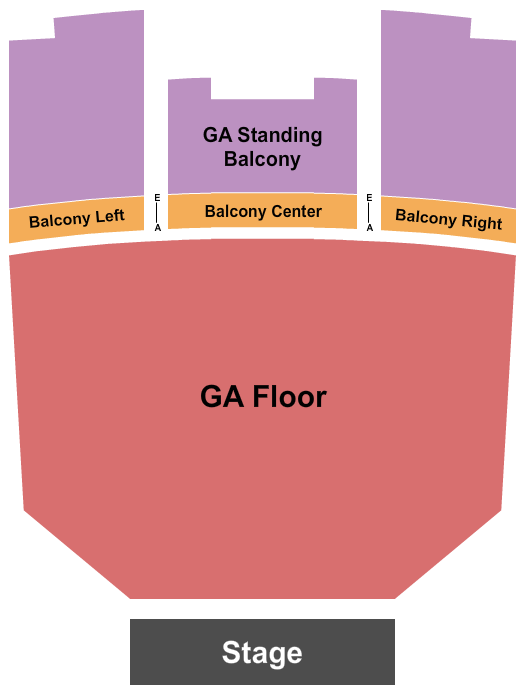 The Fonda Theatre Seating Chart: GA Floor & Balcony w/ Rsvd 2