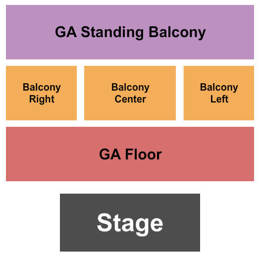 The Fonda Theatre Seating Chart: GA Floor &  Balcony w/ Rsvd
