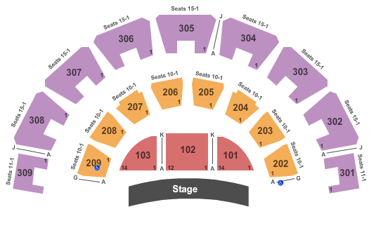 The Forum - PA Seating Chart: End Stage