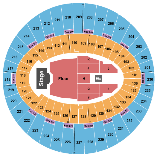 The Kia Forum Seating Chart: Billy Strings