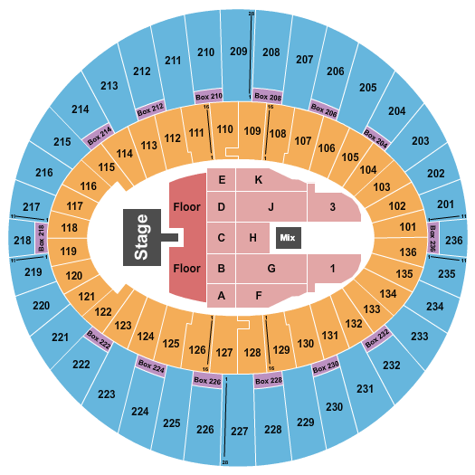 The Kia Forum Seating Chart: Cage the Elephant