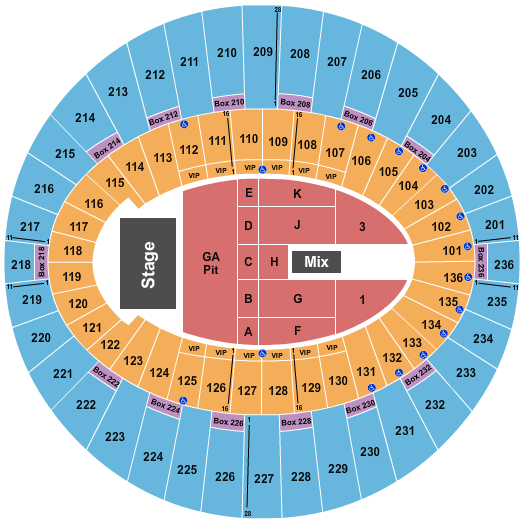 The Kia Forum Seating Chart