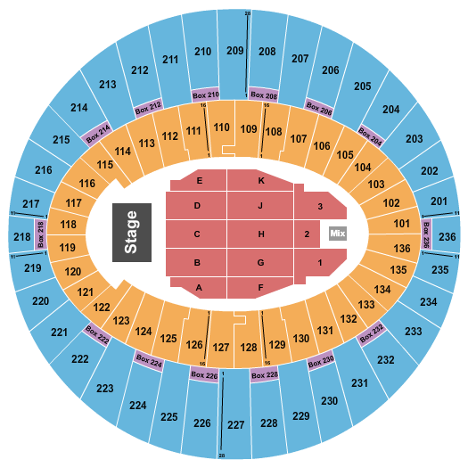 The Kia Forum Seating Chart: Endstage 4