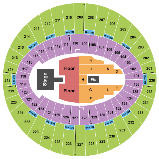 The Kia Forum Seating Chart: Papa Roach