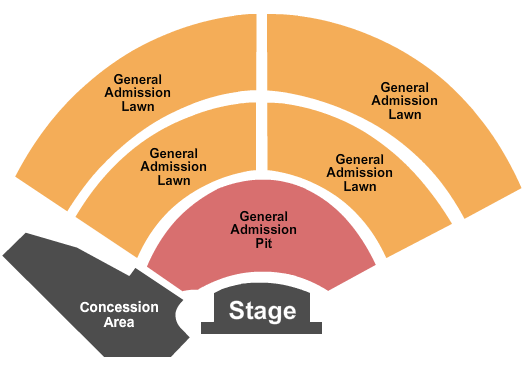 The Fruit Yard Amphitheater Seating Chart: Endstage - GA Pit & GA Lawn