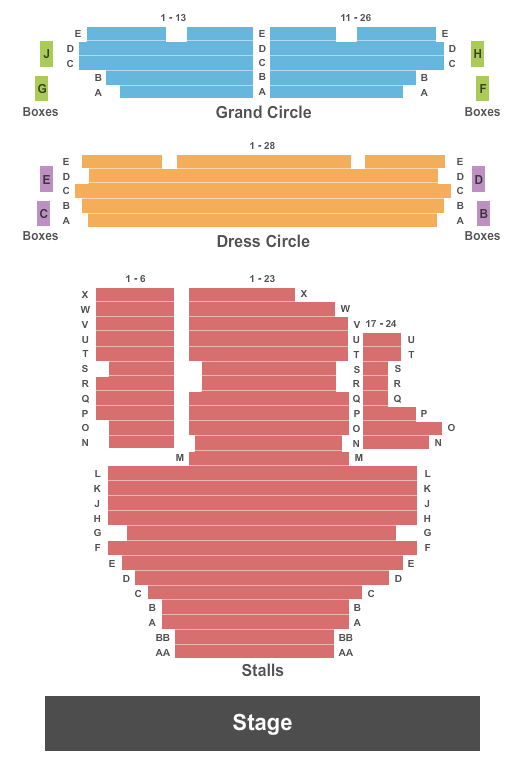 The Garrick Theatre Seating Chart