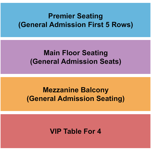 The Globe Theatre - Bertram Seating Chart: Premier/MF/Mezz & VIP Table
