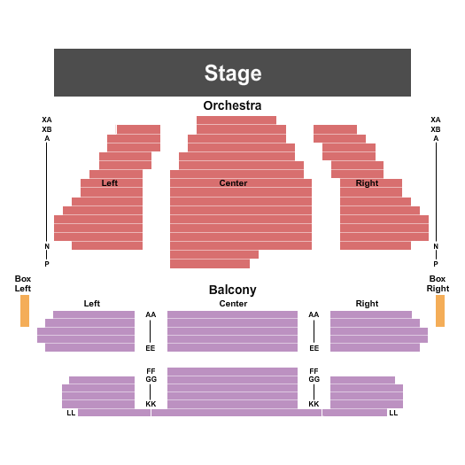 The Grand Theatre - London Seating Chart: End Stage