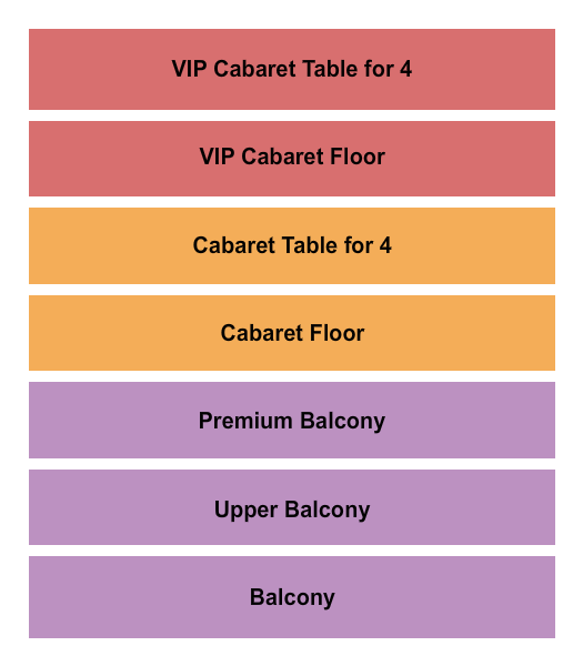 The Great American Music Hall Seating Chart: GA/VIP/Balcony