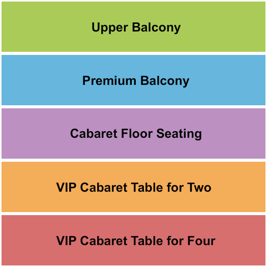The Great American Music Hall Seating Chart: GA/VIP/Cabana